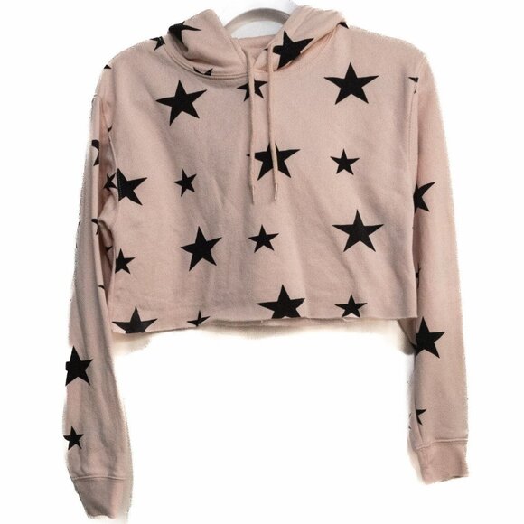 Southern Spirit Girls Pink Black Stars Hoodie Pullover Long Sleeve Size XS - Picture 2 of 7